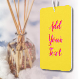 Red 3D Magenta Moderner Name Funny Goldenrod Autolufterfrischer