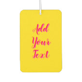 Red 3D Magenta Moderner Name Funny Goldenrod Autolufterfrischer (Vorderseite)