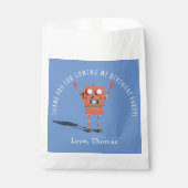 Red 3D Roboter Kindergeburtstag Party vielen Dank Geschenktütchen (Vorderseite)