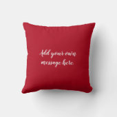 Red 40. Ruby Hochzeitstag Ehefrau Elefant Kissen (Rückseite)