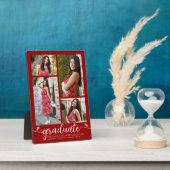 Red 4 Foto Abschluss Moderne kalligraphische Herze Fotoplatte (Seite)