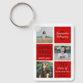 Red 4-Foto Fun Boxes Class Year Schlüsselanhänger (Vorderseite)