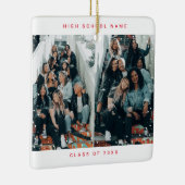 Red 4 Fotos Minimalistisch Snowfall School Keramikornament (Rechts)