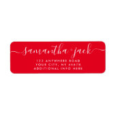 Red 4 LINES Moderne Hochzeit Stilvolle Rücksendead (Vorne)