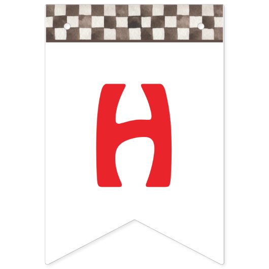 Red 4 Wheeler Quad Bunting Flags Wimpelkette (Zweite Fahne)