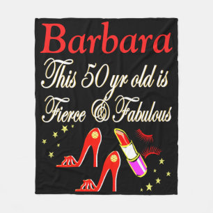 RED 50 UND FABULOUS PERSONALISIERT FLEECE BLANKET
