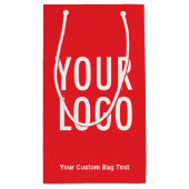 Red 8,5-Zoll-Geschenkbeutel Custom Business-Logo K Kleine Geschenktüte (Rückseite)