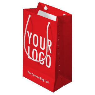 Red 8,5-Zoll-Geschenkbeutel Custom Business-Logo K Kleine Geschenktüte