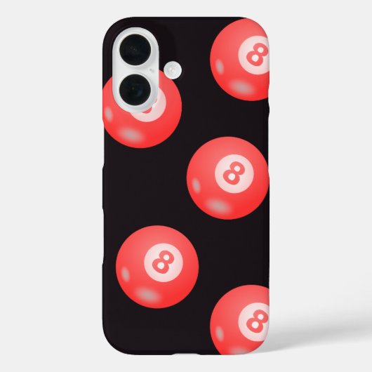 Red 8 Ball Billiards Phone Case – Stylish & Bold (Rückseite)