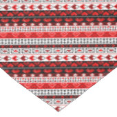 Red 8 Bit Liebe Herz Tischdecke (Schrägansicht)