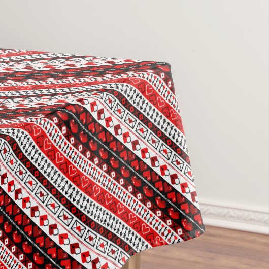 Red 8 Bit Liebe Herz Tischdecke (Beispiel)