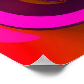 Red 9 Abstrakte Kunst Poster (Ecke)