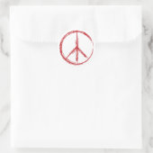 Red abgeschieden Creative Peace (Rotes Friedensze Runder Aufkleber (Tasche)