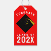 Red Abschluss 2025 individuell angepasst Geschenkanhänger (Vorderseite)