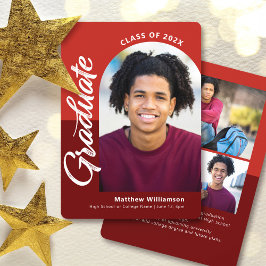 Red Abschluss 4 Foto Bold Arcskript Modern Ankündigung