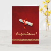 Red Abschluss Card Karte (Gelbe Blume)