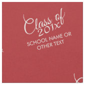Red Abschluss Class of Custom Year and Text Stoff (Nahaufnahme)