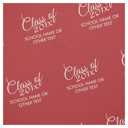 Red Abschluss Class of Custom Year and Text Stoff (Muster)