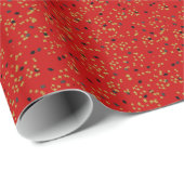 Red Abschluss Confetti Gift Wrapping Geschenkpapier (Rolleneckpunkt)