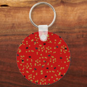 Red Abschluss Confetti Schlüsselanhänger (Vorderseite)