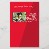 Red Abschluss DIY Candy Bar Wrapper Flyer (Vorne)