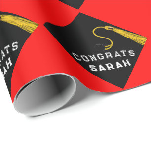 Red Abschluss Gift Geschenkpapier