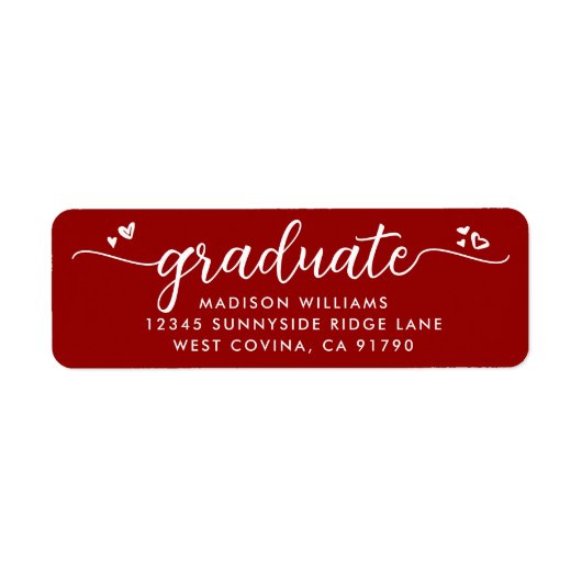 Red Abschluss Script unterstützt die moderne Adres (Vorne)