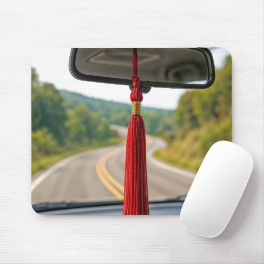 Red Abschluss Tassel auf der Rückseite Spiegelwage Mousepad (Mit Mouse)