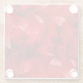 Red Abstract Geometric Design-51083 Glasuntersetzer (Rückseite)