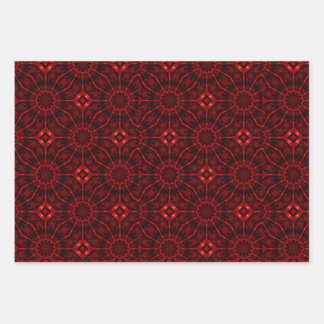 Red Abstract  Geschenkpapier Set