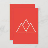 Red Abstract Wallpaper | Bold Minimalist Design Begleitkarte (Vorne/Hinten)