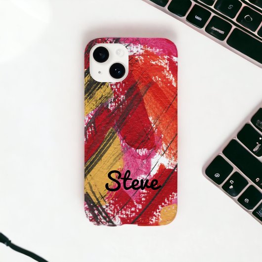 Red Abstrakt Bold Graphic Personalisiert Case Mate