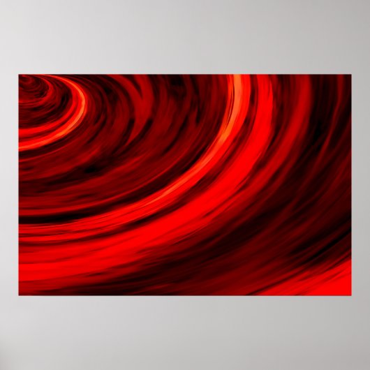 Red Abstrakt Circles Digital Art Poster Print (Vorne)