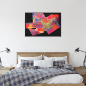 Red Abstrakt Fine Art Canvas Print Leinwanddruck (Insitu (Schlafzimmer))
