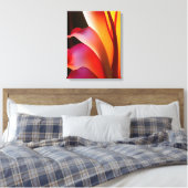 RED ABSTRAKT FLORAL LEINWANDDRUCK (Insitu (Schlafzimmer))