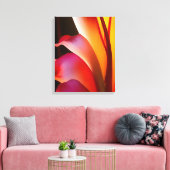 RED ABSTRAKT FLORAL LEINWANDDRUCK (Insitu (Wohnzimmer))