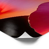 RED ABSTRAKT FLORAL POSTER (Ecke)