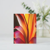 RED ABSTRAKT FLORAL POSTKARTE (Stehend Vorderseite)