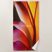 RED ABSTRAKT FLORAL STRANDTUCH (Vorderseite)