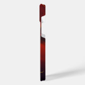 Red Abstrakt Gold Glitzer iPhone Hülle (Linke Seite)