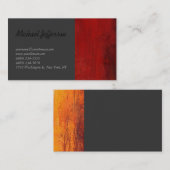 Red Abstrakt Gray Script Business Card Visitenkarte (Vorne/Hinten)