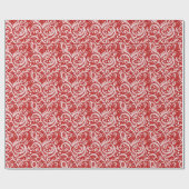 Red Abstrakt Snowflake Pattern#10 ID1009 Geschenkpapier (Flach)