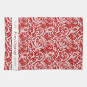 Red Abstrakt Snowflake Pattern#10 ID1009 Geschirrtuch (Horizontal)