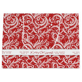 Red Abstrakt Snowflake Pattern#10 ID1009 Große Geschenktüte (Vorderseite)