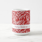 Red Abstrakt Snowflake Pattern#10 ID1009 Kaffeetasse (Mittel)