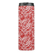 Red Abstrakt Snowflake Pattern#10 ID1009 Thermosbecher (Rückseite)