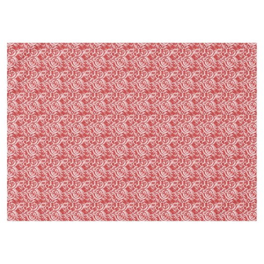Red Abstrakt Snowflake Pattern#10 ID1009 Tischdecke (Vorderseite (Horizontal))