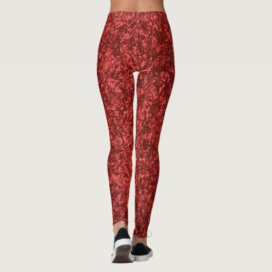 Red Abstrakt Textile Leggings (Rückseite)