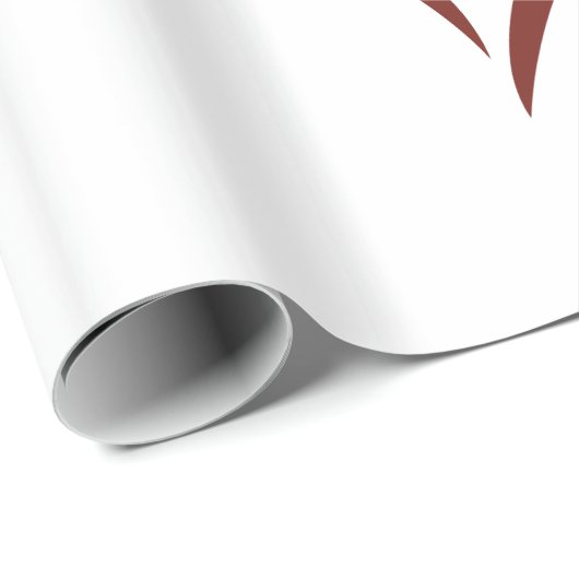 REd - Abstrakte Herzfrequenz in Weiß Geschenkpapier (Rolleneckpunkt)