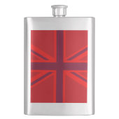 Red Accent Union Jack Design Flachmann (Vorderseite)